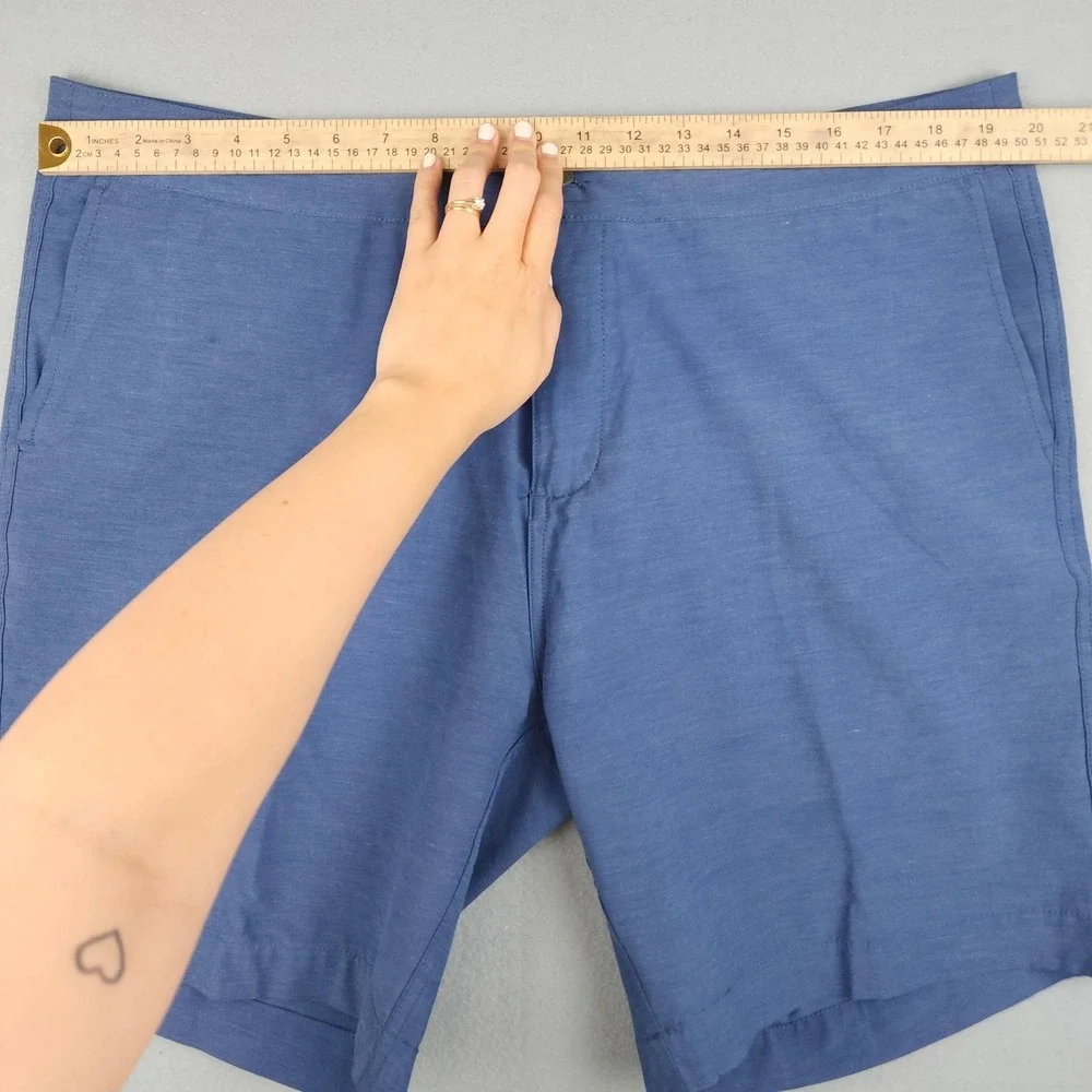 Faherty All Day Shorts Mens 38 Blue Chino Performance Stretch Golf 8.5 Inseam